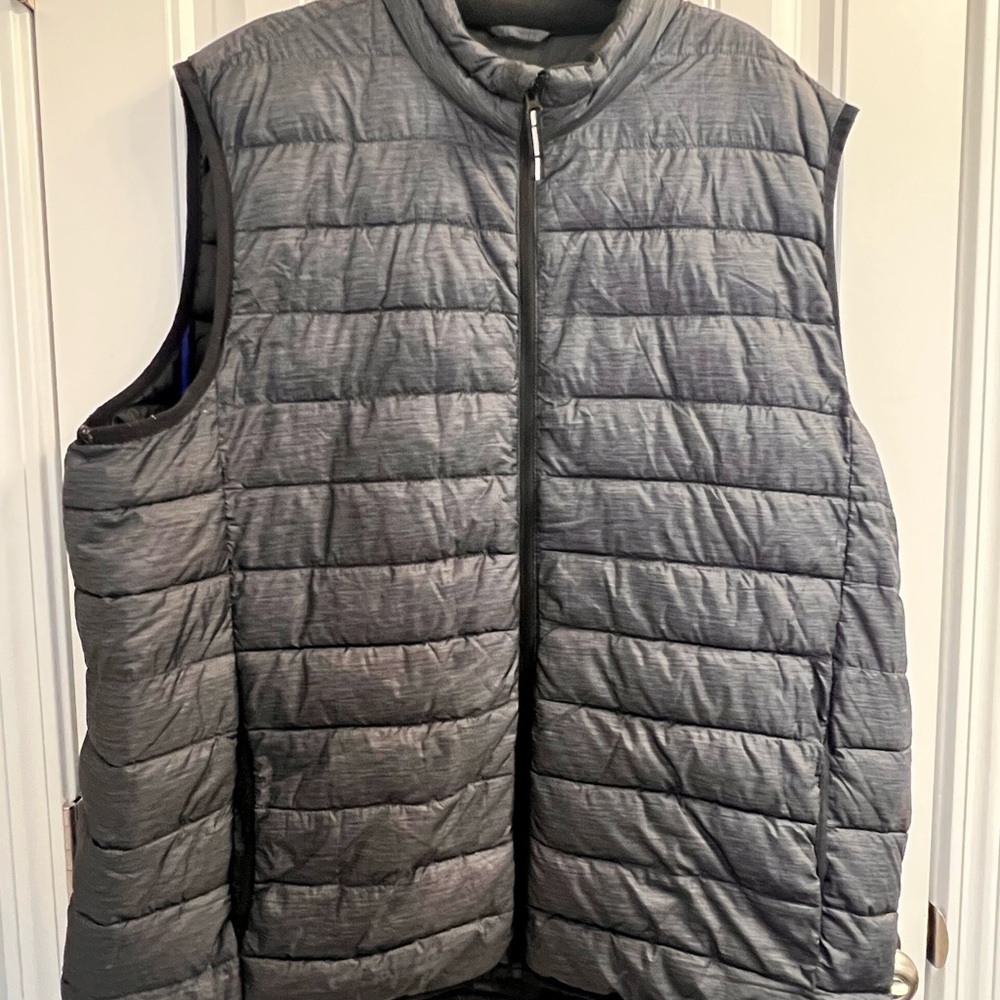 Old Navy Men's 3XL Charcoal Puffer Vest - Heather Grey XXXL